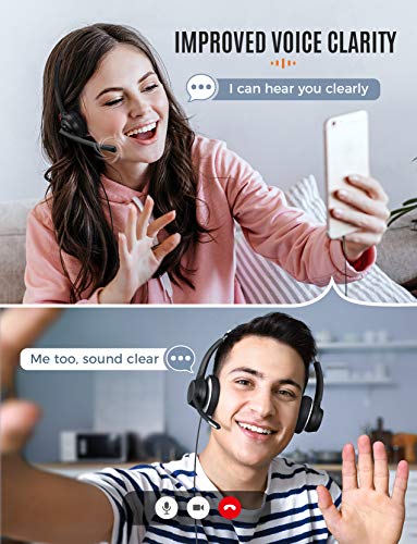 Mpow Single-Sided USB Headset with Microphone, Over-The-Head Computer Headphone for PC, 270 Degree Boom Mic for Right/Left Ear, Comfort-fit Call Center Headsets with in-Cord Volume Control
