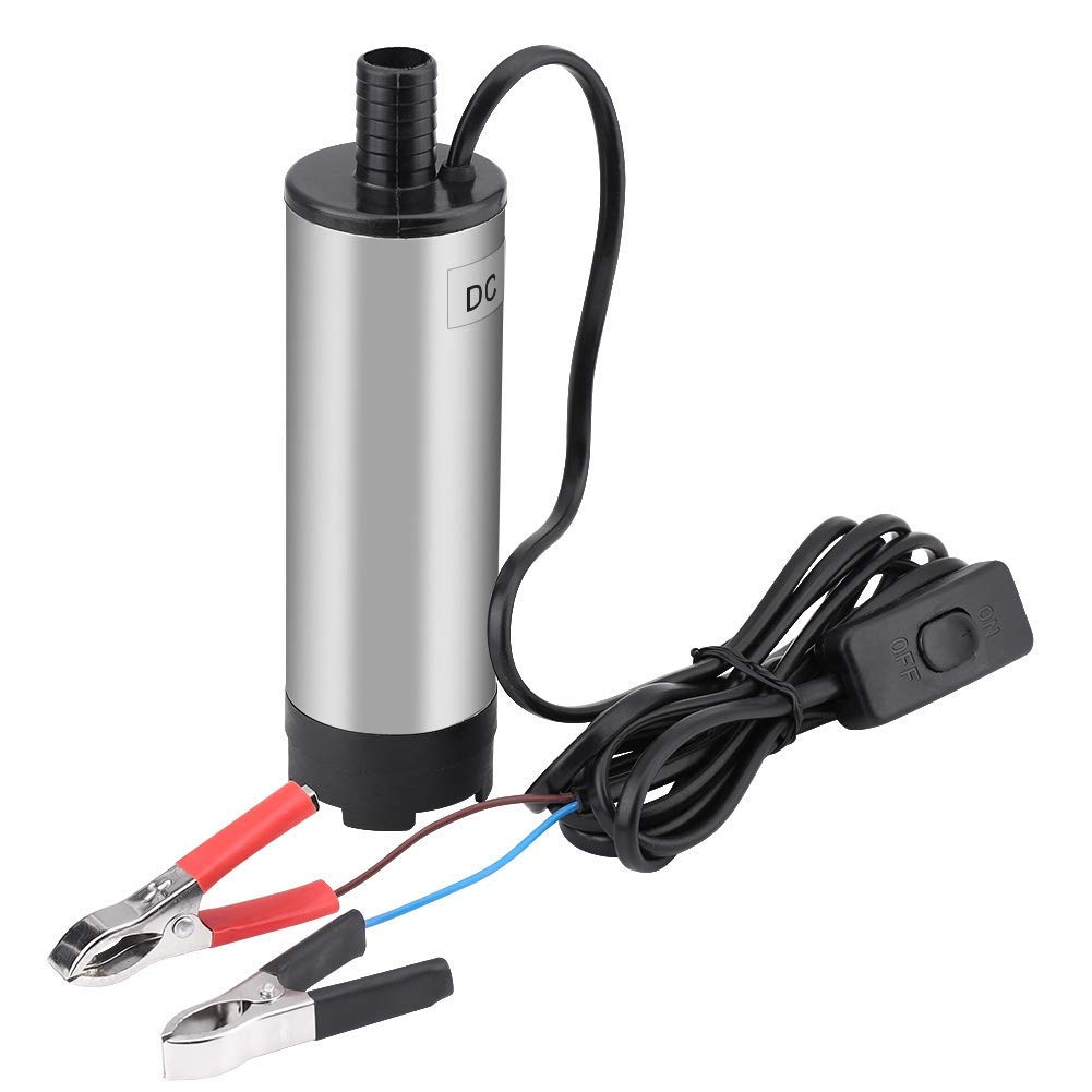 12V 51mm Pompa Pompa Acqua Autoadescante 30 L/min Acciaio Inox Pompa Sommergibile Acqua Olio Pompa Trasferimento Carburante per Auto, Veicolo, Barca