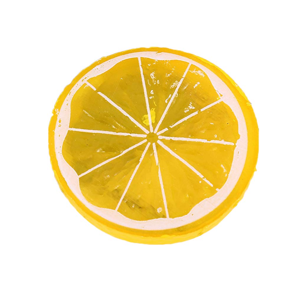 Milisten 10pcs Realistic Fake Artificial Lemon Limes Slice Lifelike Simulation Fruit for House Bar Cocktail Party Decoration | Yellow