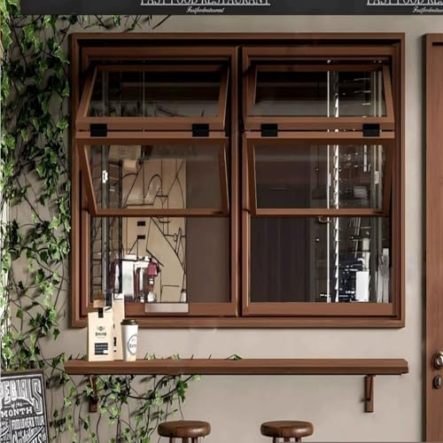 Miniatura 2 de Ventana Plegable Interior De Doble Guillotina - Ventana De Concesión De Aluminio Con Vidrio Reforzado. Ventana Corrediza Comercial Personalizable Para Restaurante Café White,Wxh 32x40in 81.2x101.6cm