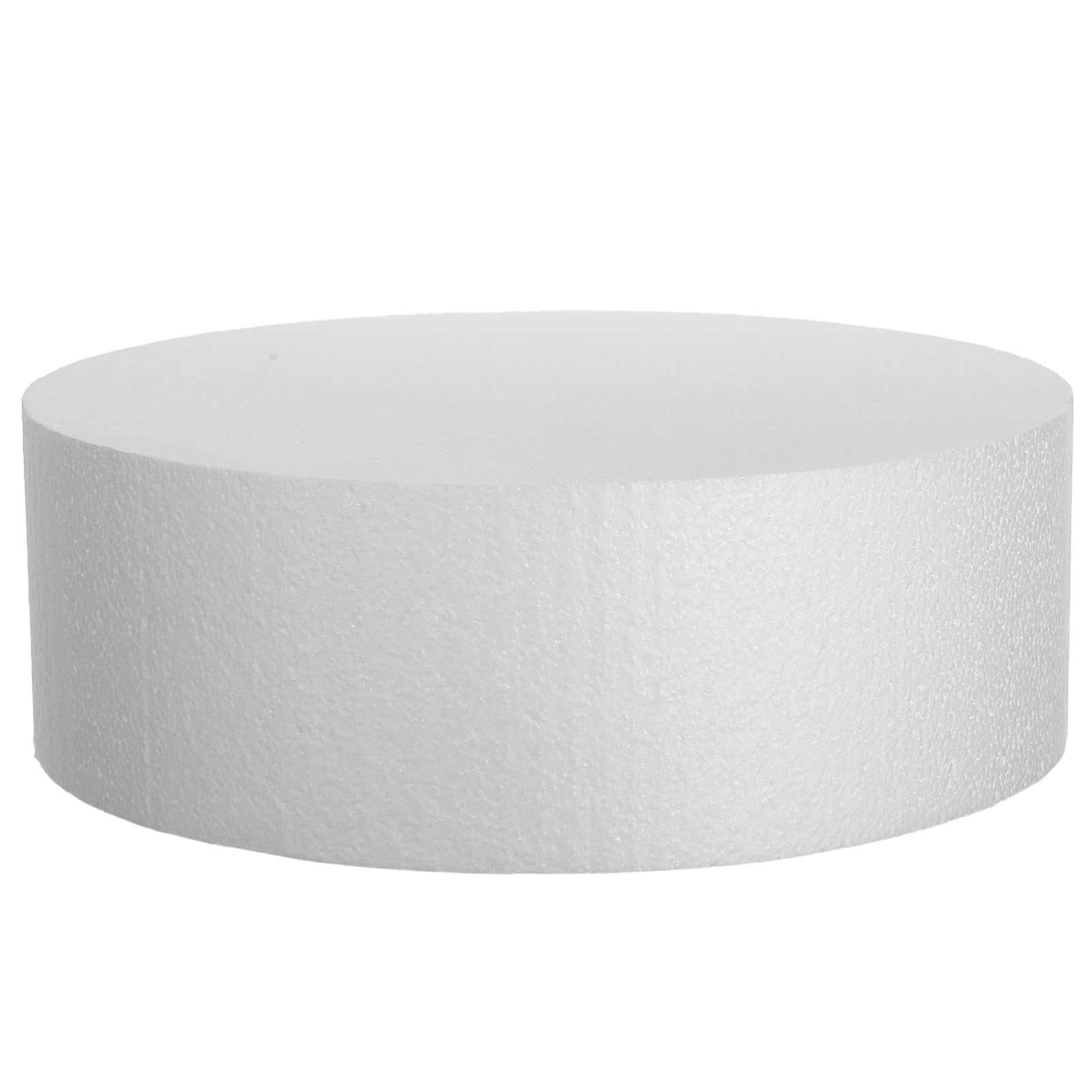 COLLBATH Pastel Falso Redondo Blanco de Espuma para Práctica y Manualidades