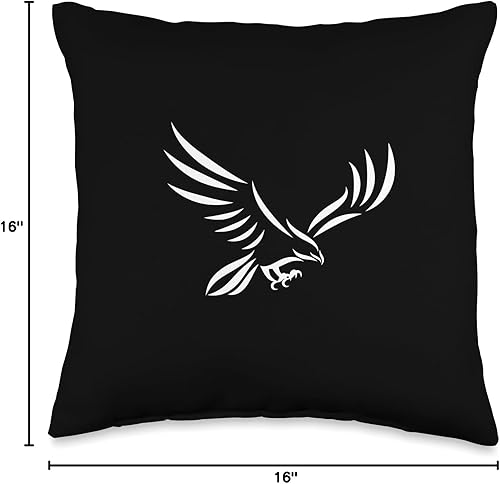 Miniatura 6 de Flying Soaring Falcon Sea Hawk Bird Lover Regalo para hombres y mujeres, almohada de 18 x 18 pulgadas, multicolor
