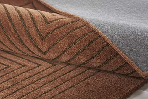 Momeni SIMBASIM-3COP2680 Simba Wool Hand Tufted Contemporary Indoor Area Rug, Copper, 2’6 Inch X 8’ Runner thumb #6