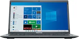 Notebook Positivo Motion Q464C Intel Atom Quad-Core 4GB 64GB Windows 10 Home 14.1" Gray