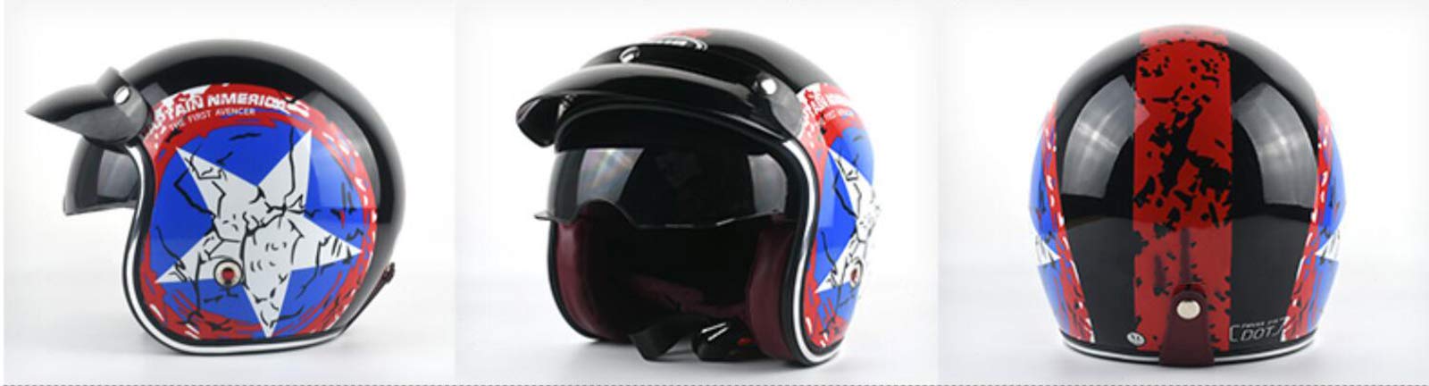 Casco De Motocicleta Casco Abierta Personalidad Vintage Cascos Moto Half-Helmet Transpirable Cálido Adulto Hombres Mujeres Casco Jet ECE Certificado Actividades Multideportivas