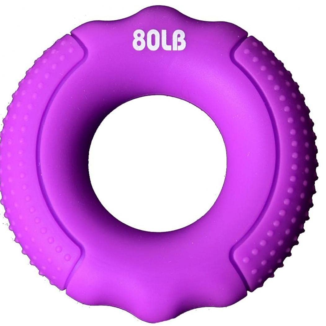 Onsinic Blue Strength Hand Grip Silicone Ring Hand Resistance Band Finger Stretcher-Exercise Forearm Wrist Training Carpal Expander
