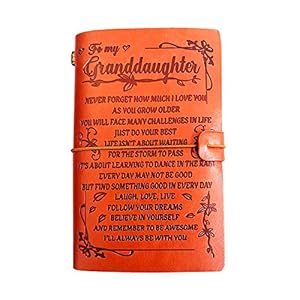 to Granddaughter Leather Journal- I Will Always Be With you | Refillable Paper 7.9″x4.7″ Best Gift for Christmas, Graduation,Birthdays (Granddaughter)