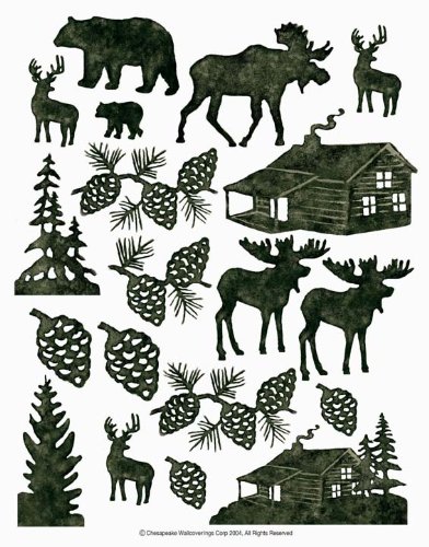 Lodge Silhouettes 2-Sheet IdeaStix Accents Peel and Stick Décor