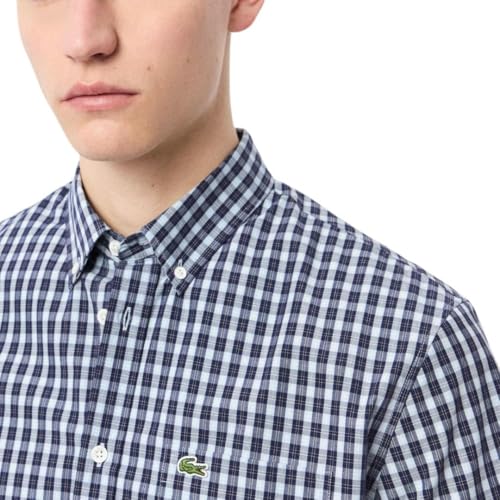 Lacoste Men's Core Collection Regular Fit Short Sleeve Checked Shirt2