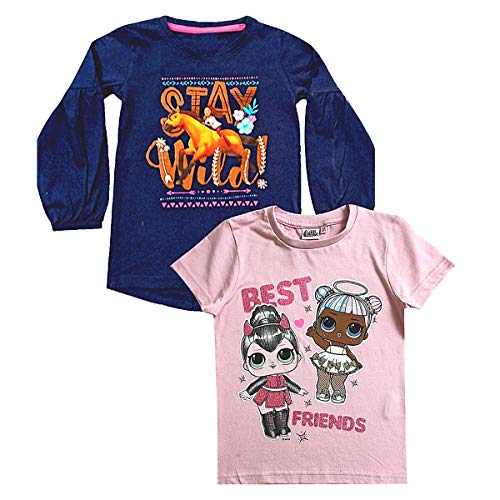 Image of TuddyBuddy 100% Cotton Full Sleeves Half Sleeves Baby Girl's Top Cum T-Shirt for Summer