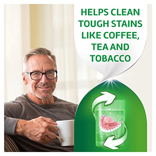 Polident Smokers Antibacterial Denture Cleanser Effervescent Tablets - 120Ct #TOP1