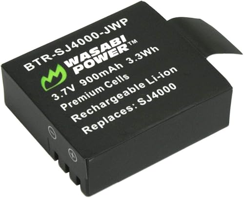 Wasabi Power Batería para cámaras de acción 1080P y 4K (compatible con Crosstour, FITFORT, DBPower, AKASO, Aokon, Campark, DMYCO, HEIHEI, SOOCOO,