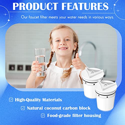 Treela 6 Pieces Faucet Water Filter Compatible With Culligan Fm-15Ra Faucet Mount Water Filter, 200 Gallon, White Finish #TOP5