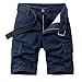 Ni_ka Pantalon Multi Poches Homme Cargo Zip Button Shorts Pantalons De Travail DéContractéS éTé Mens Pants Noir Gris