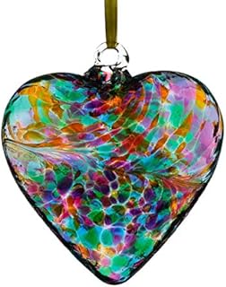 Sienna Glass HR8MUTU Friendship Heart, Multicoloured Turquoise, Small