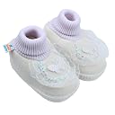 Neska Moda 0 To 6 Months Baby Girls Cute Cotton Pre-Walker Butterfly Frill Booties (White)-BT4893 gallery image
