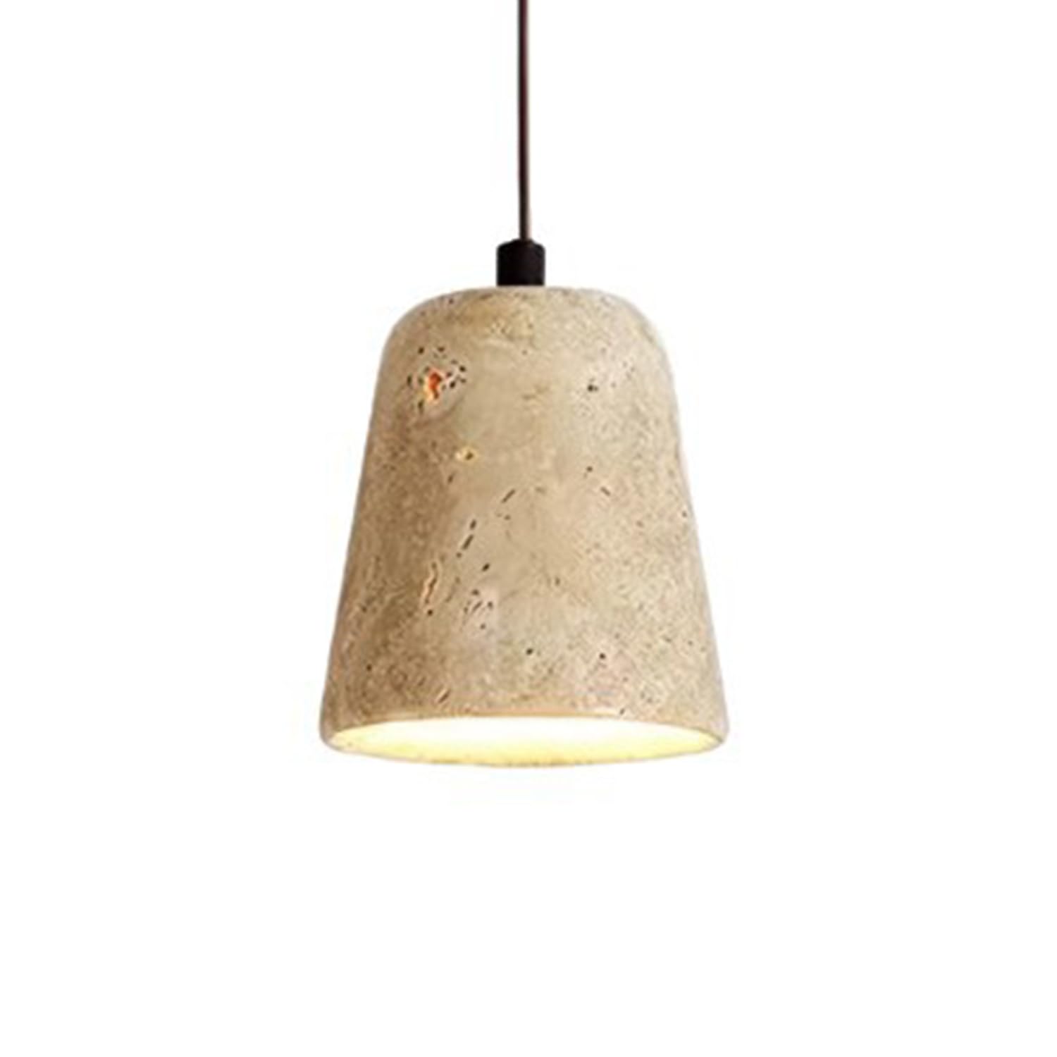 Lampadario da soffitto in travertino 4,3 in lampada a sospensione
