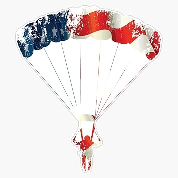 Skydiving Usa Flag Vinyl Decal Wall Laptop Bumper Sticker 5"