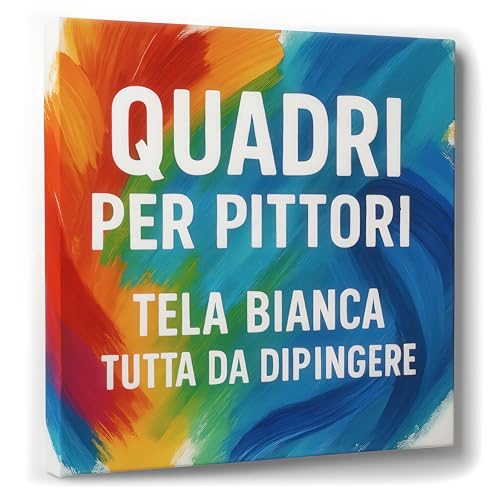 ConKrea – Tela Quadro per Pittori Intelaiato 55x65 cm – Cotone 70% da 370g su Telaio in Legno, Perfetta per Tecniche Pittoriche e Artistiche
