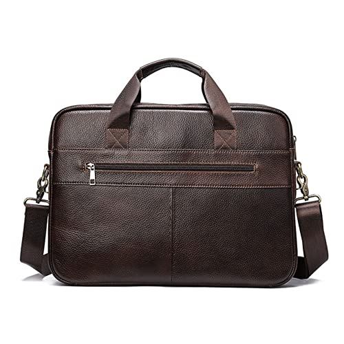 Serviette affaires homme en cuir véritable pour ordinateur portable - 5