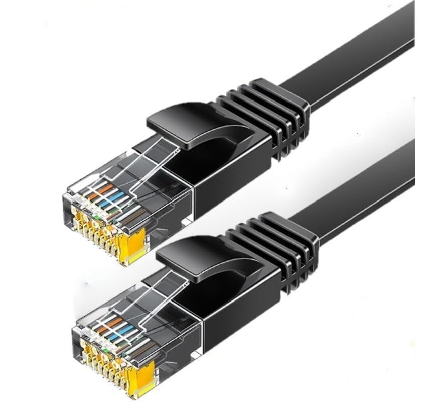 Cabo De Rede Rj45 Cat6 Slim Flat 1000 Mbps 10 Metros Essager