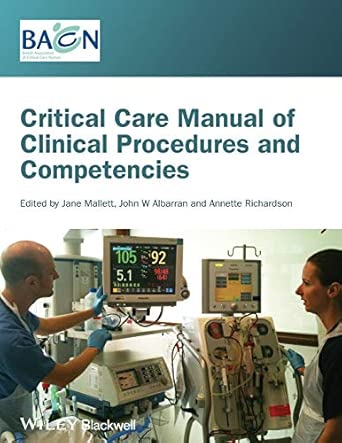 Critical Care Manual of Clinical Procedures and Competencies book cover