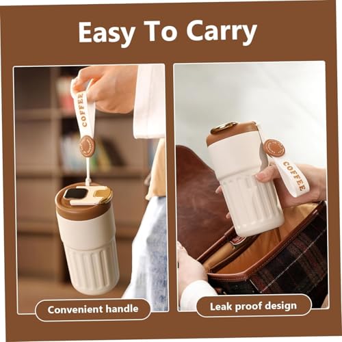 Image of Arviz Insulated Coffee Cup with Leak Proof Lid, Double Walled Vacuum Tumbler with Smart Temperature Display, Vacuum Insulation Stainless Steel Reusable for Hot Cold Coffee