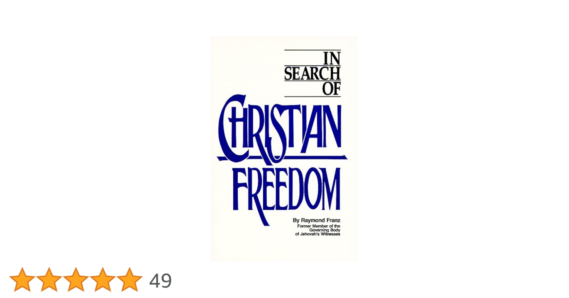 洋書 In Search of Christian Freedom by Franz In Search of Christian Freedom by Raymond Franz - Etsy