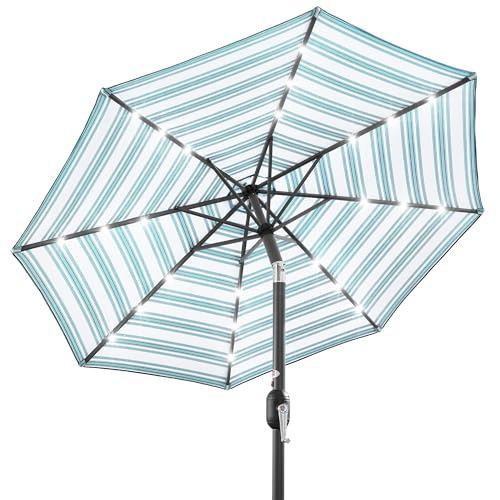 Best Choice 10ft Solar LED Patio Umbrella with Tilt