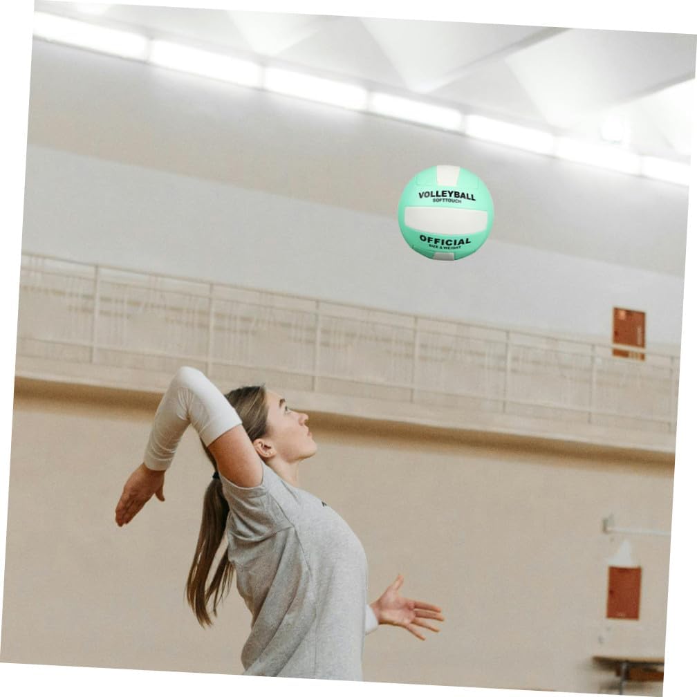 2pcs Adult Soft Volleyball Size 5, Indoor Training Sports Ball for Entrance Examination, Machine Sewn Anti-Burst Volleyball for Practice and Beach Play