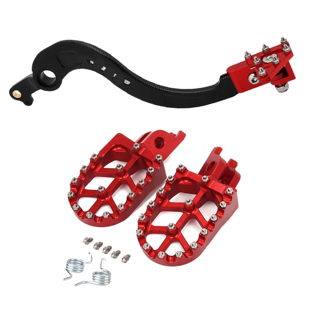 CWDQYNLG Kick Start Crank Motorcycle Gear Shift Foot Lever Pegs Rest Footrests Pedals Footpegs for CRF250R 2004 2005 2006 2007 2008 2009