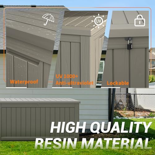 Image of Outdoor Storage Box Waterproof, 280 Gallon Deck Box for Patio Storage