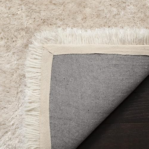 Image of Shaggy Rugs 4X6 FEET Soft and Cozy Carpet for Living Room & Hall, Bedroom, and Kids Room Non-Slip, High Pile, Machine Washable, Perfect for Any Room (IvoryA)