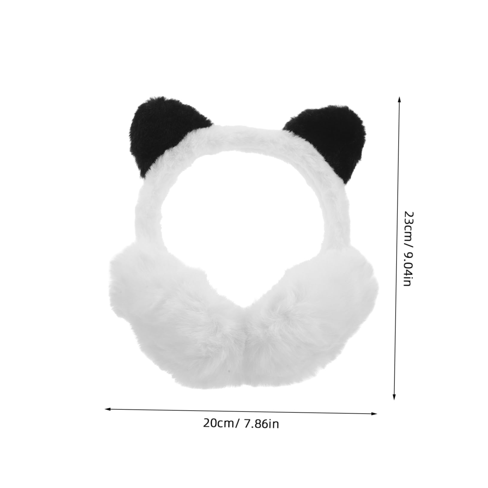 SHERCHPRY Cute Panda Ear Muffs Foldable Plush Winter Fluffy Ear Warmers for Cold Weather Stylish Insulated Earmuffs for Adorable Design for Outdoor Activities
