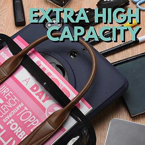 Argen Heavy duty clear TPU Backpack with Leather Handle, Clear bag Stadium approved, Transparent School Book Bag, See Through Bags for for Adults, TPU Bookbags Medium4