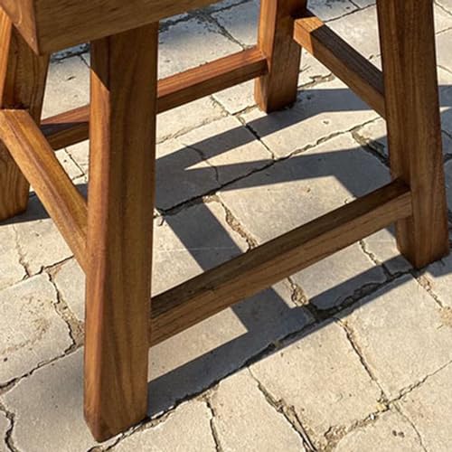 Tabouret de douche en teck robuste et antidérapant supportant 150 kg - 5