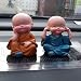 LHKJ 4 Pcs Buda Monjes Estatuilla Decoraciones del Coche, Las Artesanías de...
