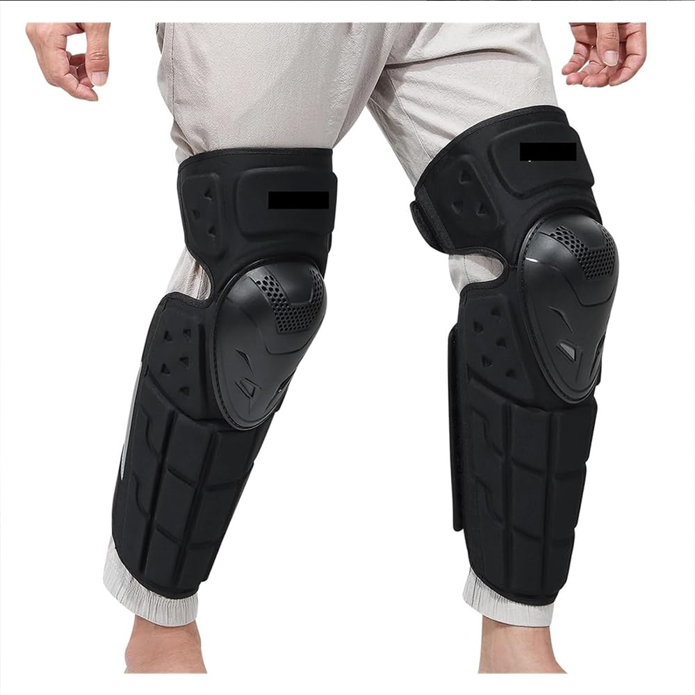 Ginocchiere Motociclistiche, Ginocchiera Protettive con Guscio Protettivo in PE e Imbottitura Morbida per Snowboard, Motocross, Mountain Bike