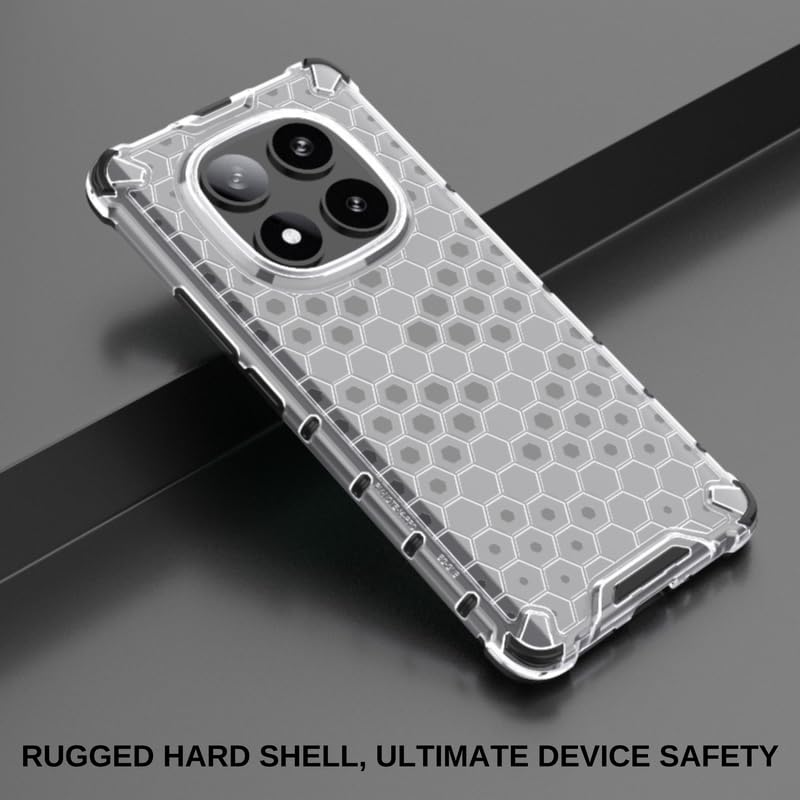 Image of Hard PC Back Case Cover for Mi Redmi Note 14 Pro 5G Anti Slip Ultra Thin Shockproof Reinforced Corners (Polycarbonate|Clear)