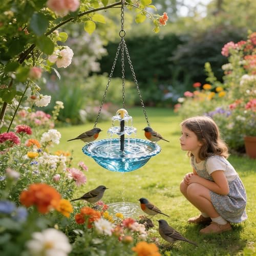Bebedero solar para pájaros para evitar agua estancada en el jardín 4