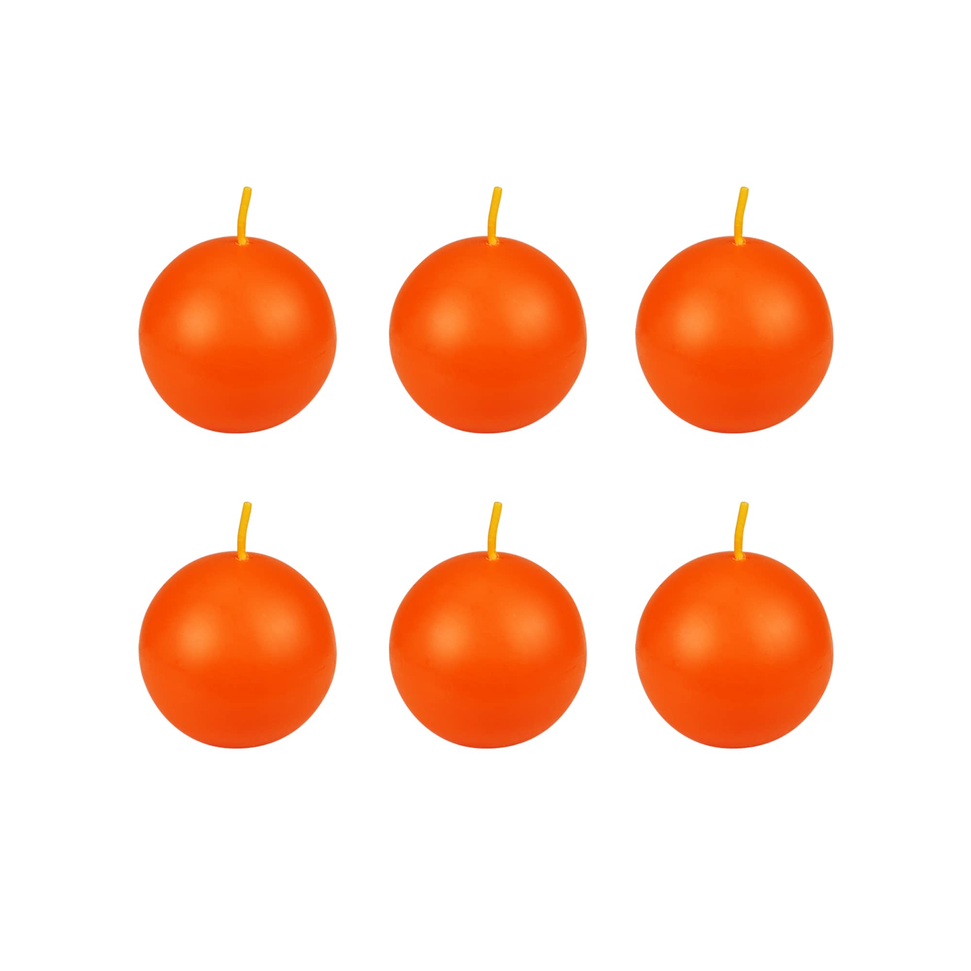 Zest Vela – Juego de Bola Velas, 3 Pulgadas, Color Naranja