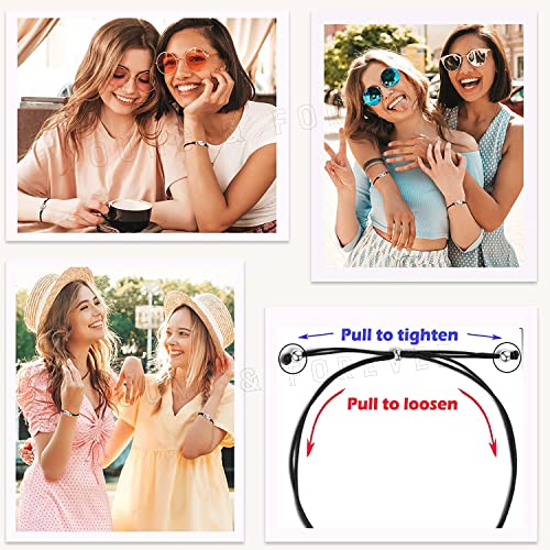 Image of Young & Forever Gift Fashion Long Distance Touch Gold Silver Rose Gold Couples Friendship Best Friend hand Couple matching Mens Magnetic Magnet bracelets for Women /Girls Silver bracelet for Men /Boys