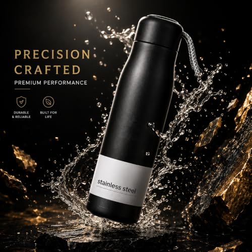 Image of Customized Stainless Steel Water Bottle With Name 500ml