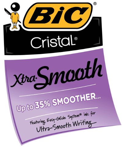 BIC Cristal Xtra Smooth Ballpoint Pens, Medium Point (1.0mm), Black and Blue, 20-Count - image 7