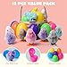 JOYIN 12 Pcs Easter Eggs Filled with Wind-up Toys, Colorful Egg with Wind-Up Jumping Chicks and Bunnies for Kids Easter Basket Stuffer, Party Favors, Classroom Prize