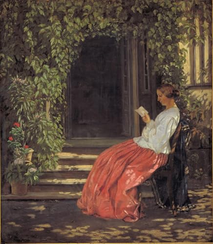 Impression d'art Dame lisant Vilhelm Kyhn, affiche de peinture danoise pour déco de chambre chic