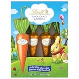 Lindt Chocolate Carrots, Solid Milk Chocolate Easter Candy Blended with Hazelnut, 1.9 Oz Box