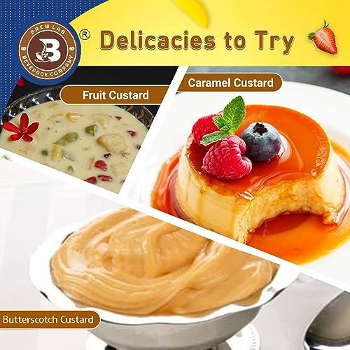 Image of Brew Lab Gluten Free RIch & Creamy Butterscotch Flavor Custard Powder | Good Source Of Energy | 250 g