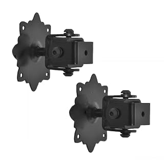 Alzarsi Speaker Wall Mount Stand - Bracket 2 Nos for M4 / M5 / 1/4'' x 20UNC Thread Hole/Keyhole Speakers - with Flexible Positioning Angle - Universal Type