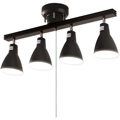 アイリスオーヤマ シーリングライト 4灯 スポットライト ストレートタイプ ウッドフレーム 天然木 レトロ調 LED対応 簡単取付 インテリア照明 間接照明 お …